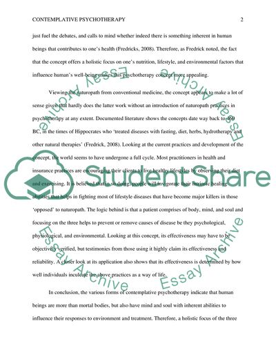 Contemplative Psychotherapy