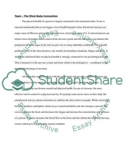 The Mind-Body Connection