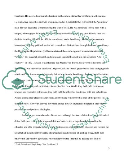 Thomas Jefferson and Andrew Jackson: Comparing and Contrasting the 3rd and 7th Presidents of the United States