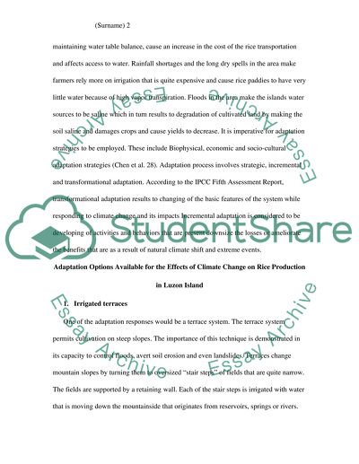 Agricultural Climate Adaptation Plan