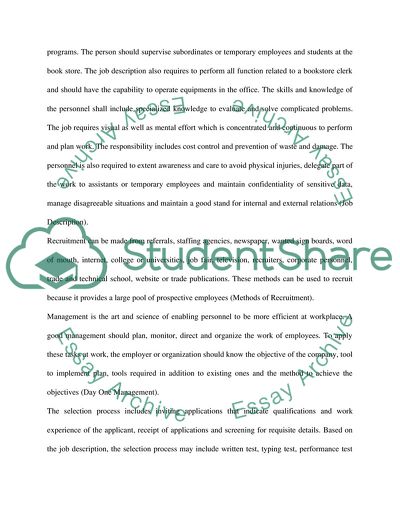 Job Analysis for Book Business