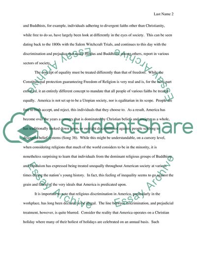 Religious Equality in America