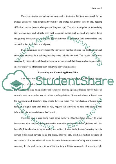 Controlling House Mice Issues