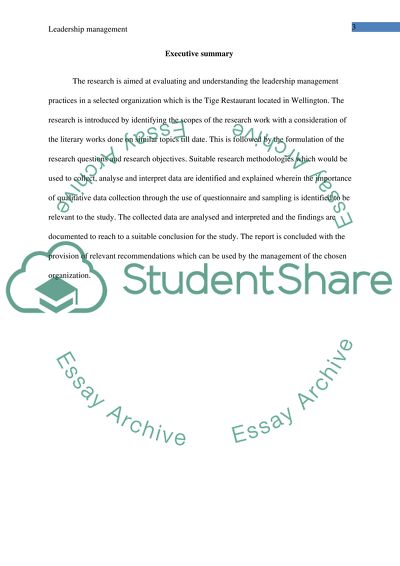 Leadership Management