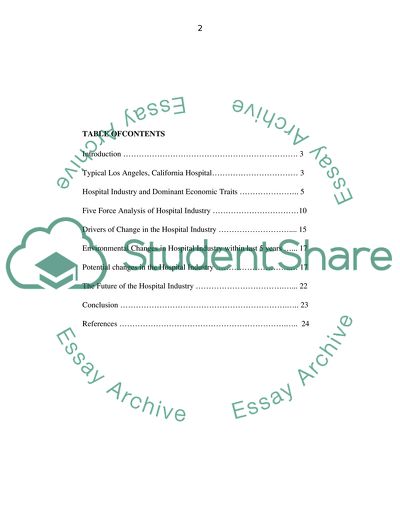 Hospital Industry Economic Analysis
