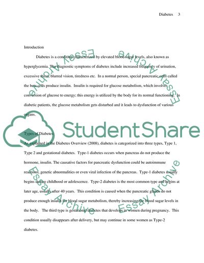 Types of Diabetes, Disease Statistics, and Treatment Mechanisms