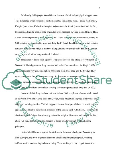 Unfamiliar Religion Traditions: The Sikhs