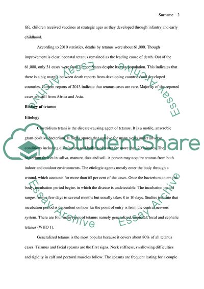 Tetanus in Poor Communities