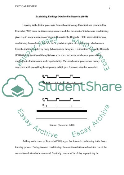 Analysis of Pavlovian Conditioning: Its not What You Think it Is by Robert A. Rescorla