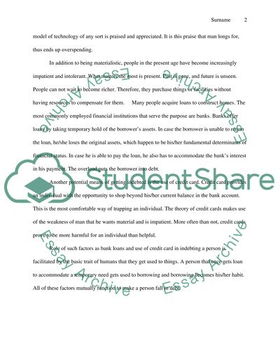 How people fall into debt