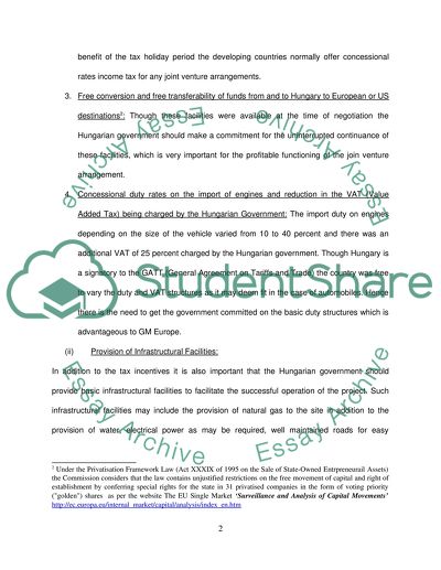 International Business Management - Eastern Europe