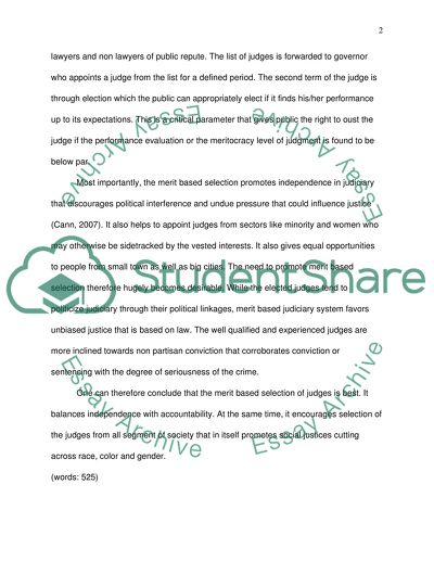 Should judges be elected, appointed, or selected on merit