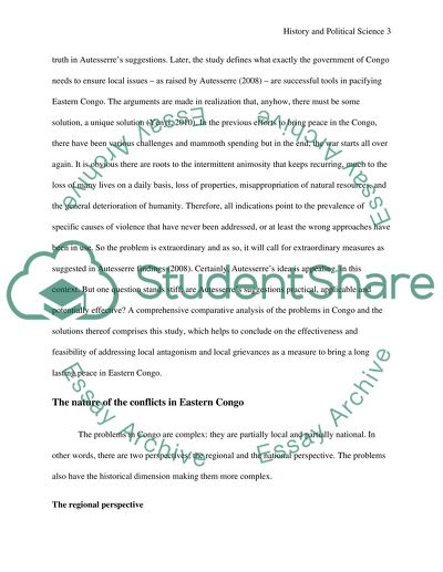 Permanent Solution Democratic Republic of Congo