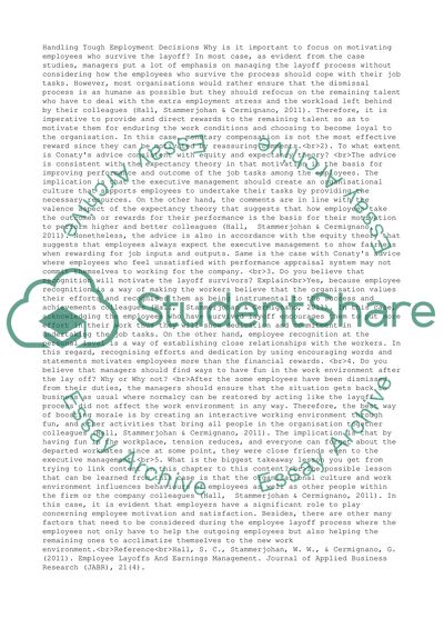 Handling Tough Employment Decisions