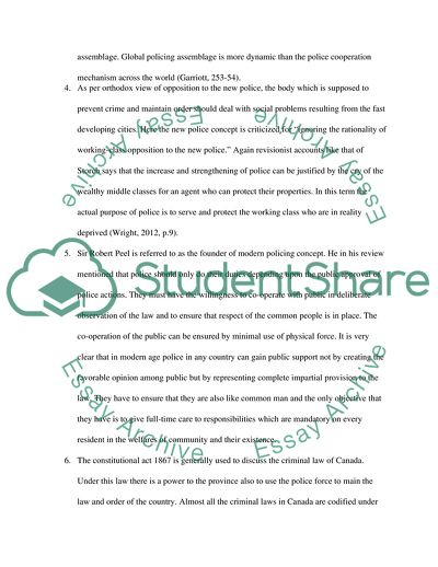 The Entire Policing System of Canada