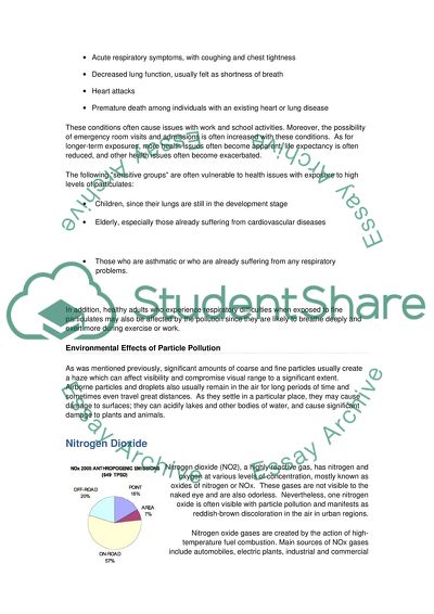 Health and environmental effects of diesel pollution