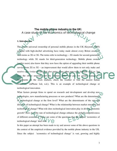 The Mobile Phone Industry in the UK