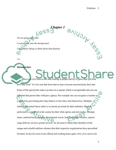 What Role Does Everyday Uniform Play in Peoples Lives