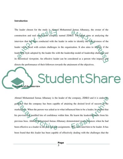 Real Leadership essay on a person
