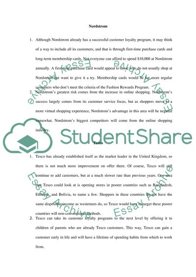 The Success of Nordstrom and Tesco