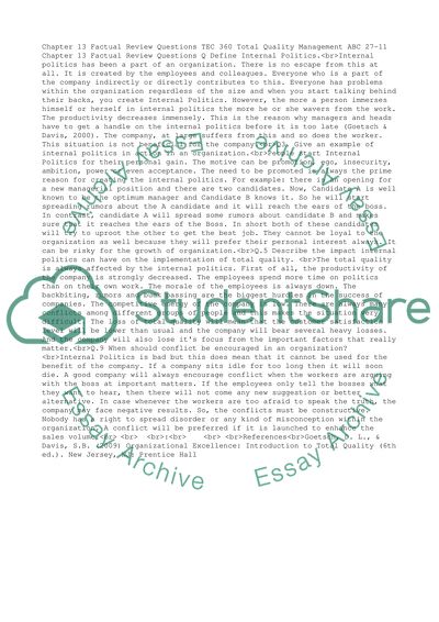 Chapter 13 Factual Review Questions # 1, 3, 5, and 9