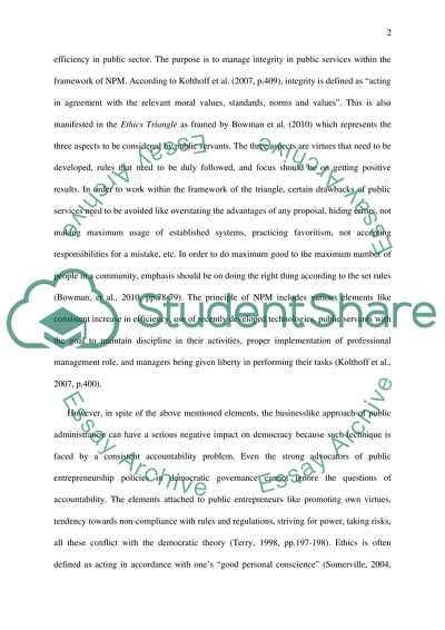 Is there a conflict between the new public management and ethics