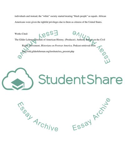 Civil Rights Movement and Post-War America