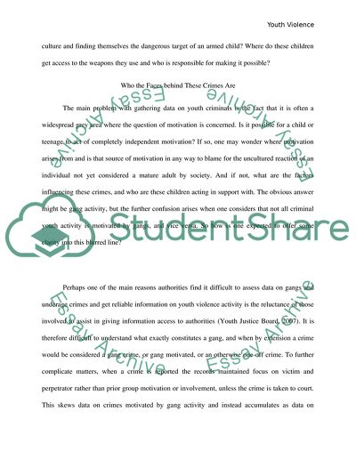 Increased Youth Violence and Gang Culture