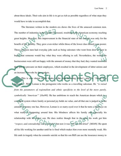 Modernism Postmodernism - Mamet and Millers Works