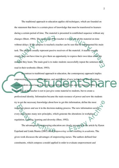 Empowerment versus Enabling in Academia