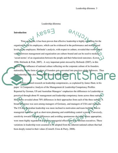 Effective Leaders Dealing with Dilemmas