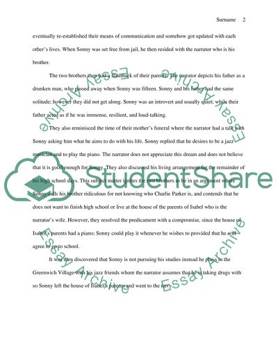 Sonnys Blues and Big Black Good Man