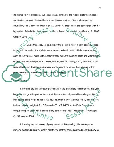 Issues that Are Associated With the Care of a Pre-Term Neonate Born at 32/ 40 Gestation