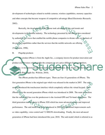 IPhone Product Sales Plan