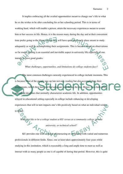 Description & Identity: How It Feels To Be a College Student