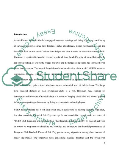 UEFA Financial Fair Play Regulations in European Club Football