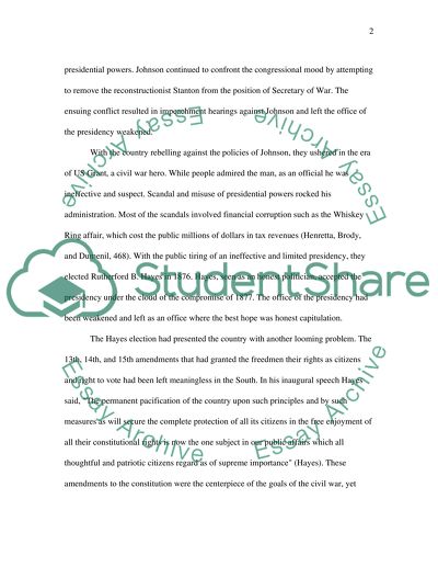 1877: The problems facing America