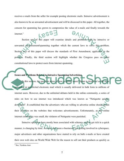 First Amendment Protection for Spam