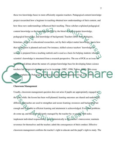 Pedagogy and Practice in Classroom Management