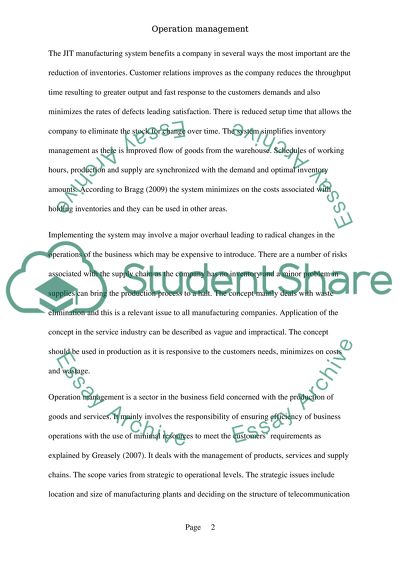 Operation management exam