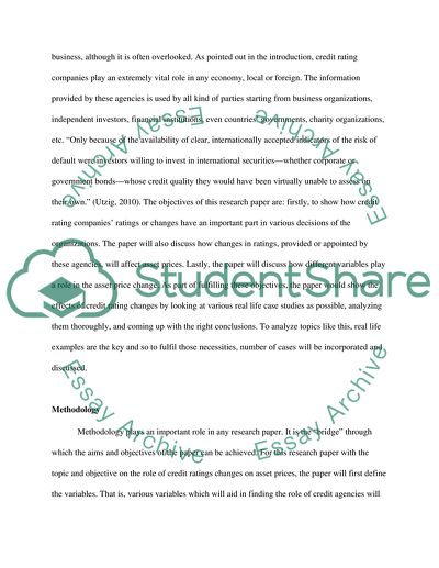 Effects of Credit Rating Agencies