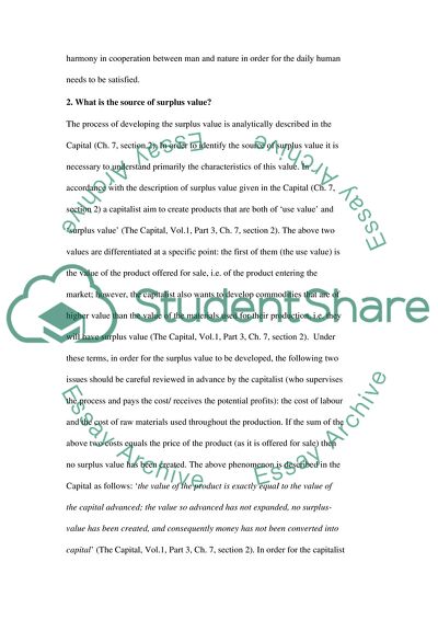 Reading: Passages from Marx and Engels: The Communist Manifesto and Marx Capital