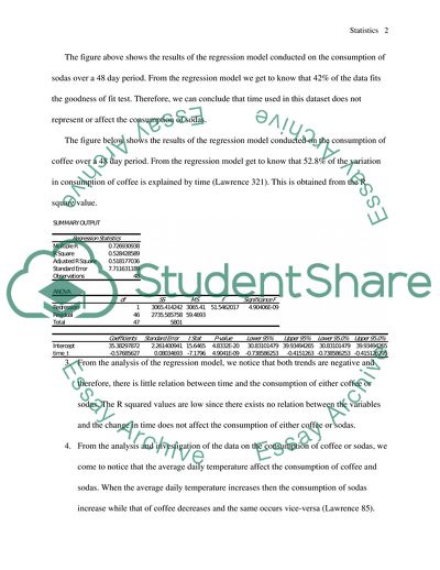 Consumption of Coffee and Sodas over a Period of 48 Days