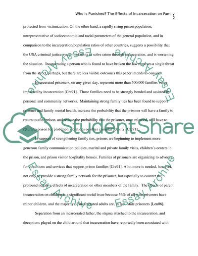 The Effects of Incarceration on Family