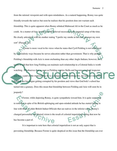 Analysis and Interpretation to Develop a Narrowly Focused Theme in A Passage to India