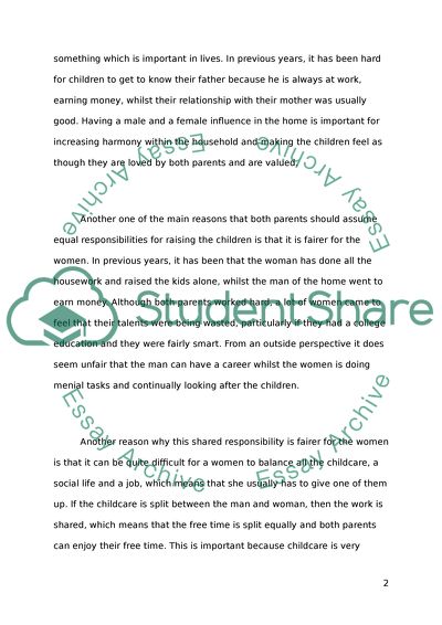 parents responsibility to their child essay