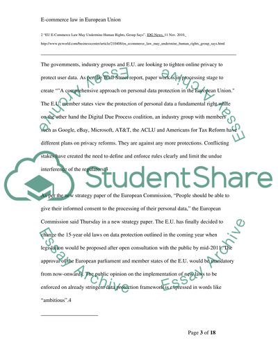 E-commerce law in European Union