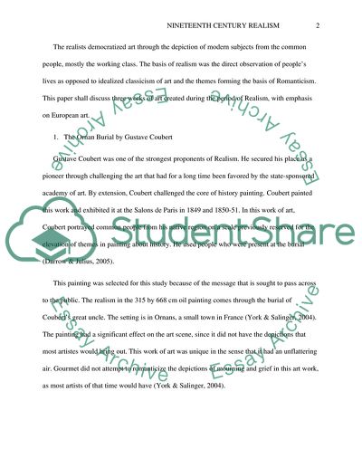 Nineteenth Century Realism