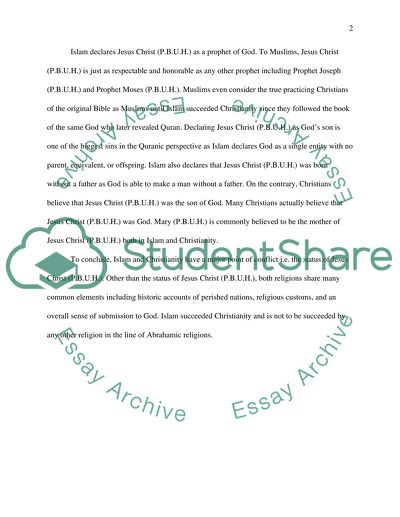 Question Compare and contrast : Christianity, Islam