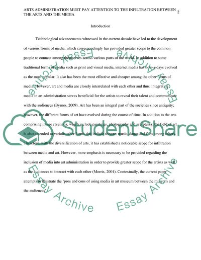 Arts Administration Must Pay Attention to the Infiltration between the Arts and the Media